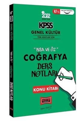 2022 KPSS Genel Kültür Kısa ve Öz Coğrafya Ders Notları Konu Kitabı
