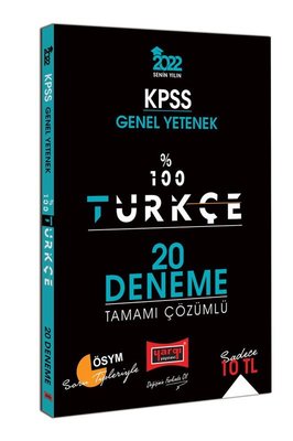 2022 KPSS Genel Yetenek 100 Türkçe Tamamı Çözümlü 20 Deneme