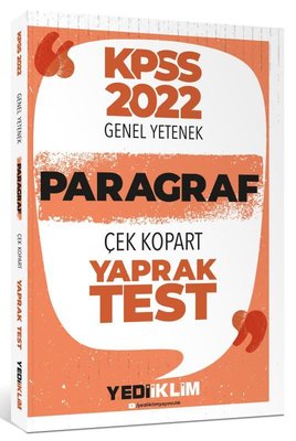 2022 KPSS Paragraf Çek Kopart Yaprak Test