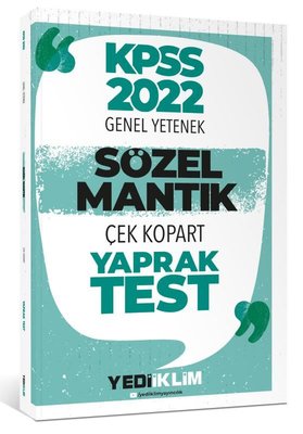 2022 KPSS Sözel Mantık Çek Kopart Yaprak Test