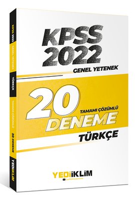 2022 KPSS Genel Yetenek Türkçe Tamamı Çözümlü 20 Deneme Sınavı
